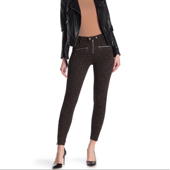 NWT FLAWED Blank NYC Zip Utility Leopard Print Pant Size 25 - Picture 3 of 6